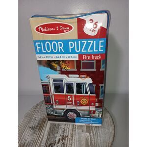 MELISSA & DOUG - Fire Engine Floor Puzzle - 36 Large Pieces (Complete) Pre-Owned